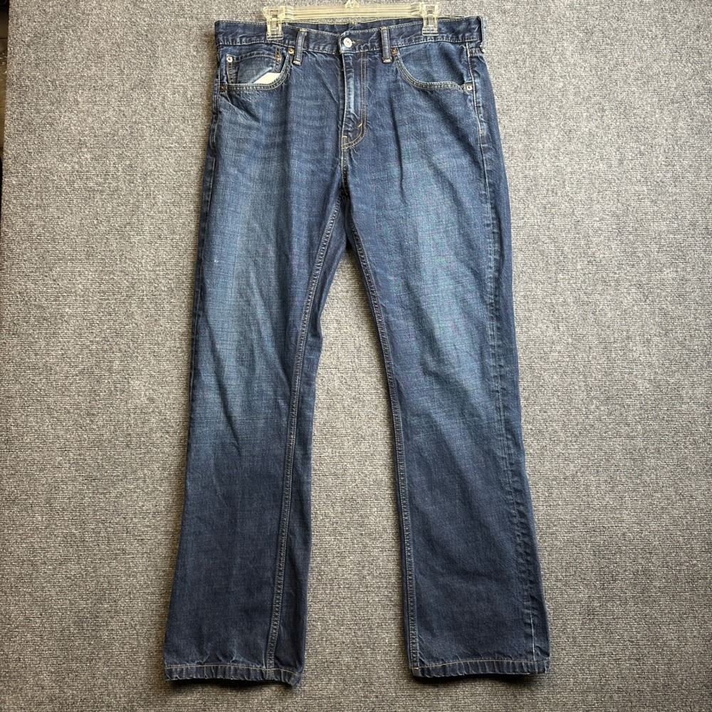 Levi's 527 Slim Bootcut Jeans Mens 36x34 Blue Denim Workwear Casual Western